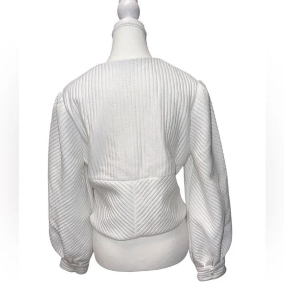 Eri + Ali x Anthropologie White Crop Top Jacket - Picture 4 of 9